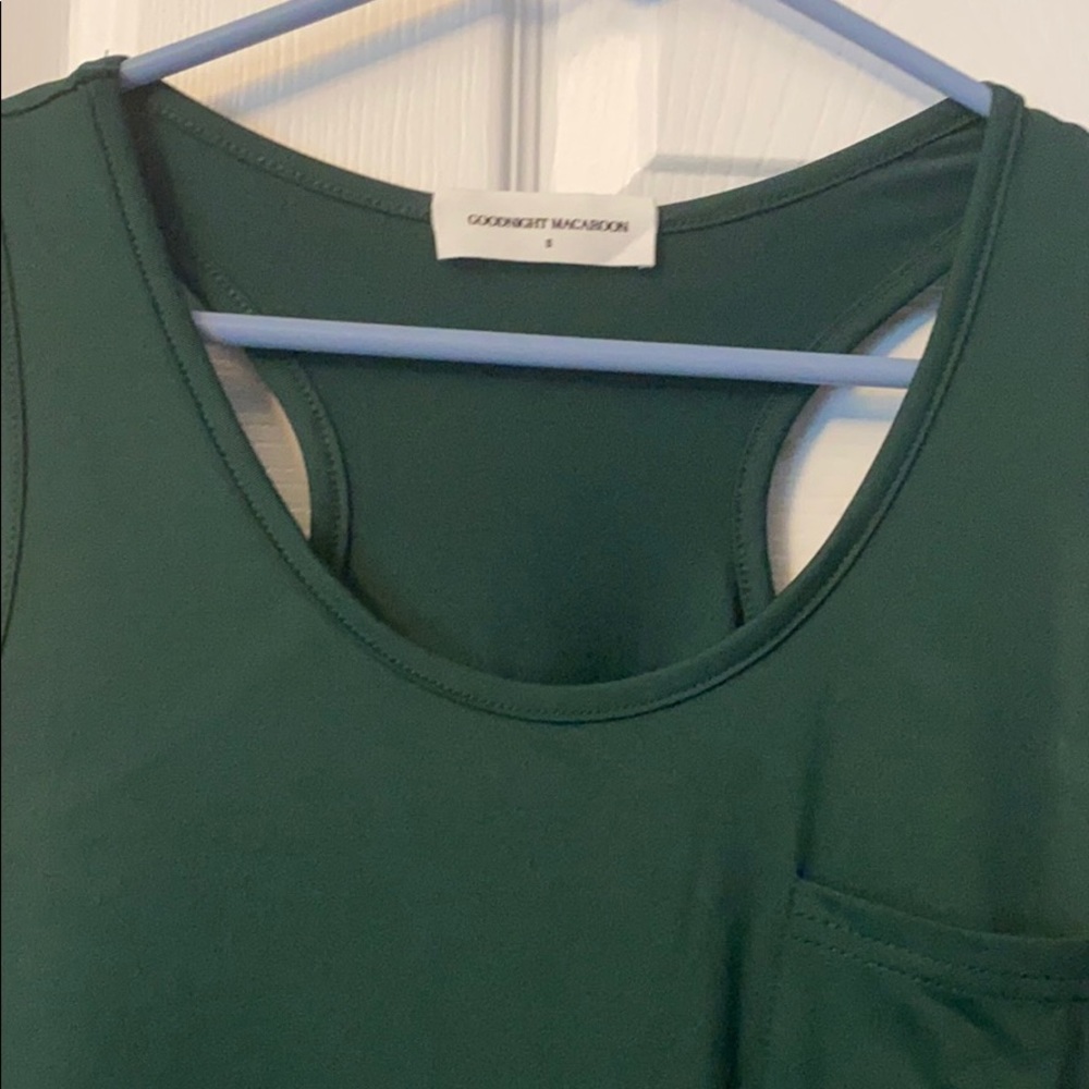 Green floor length dress